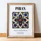 Piran, Slovenia – Travel Poster, in wooden frame leaning on the floor