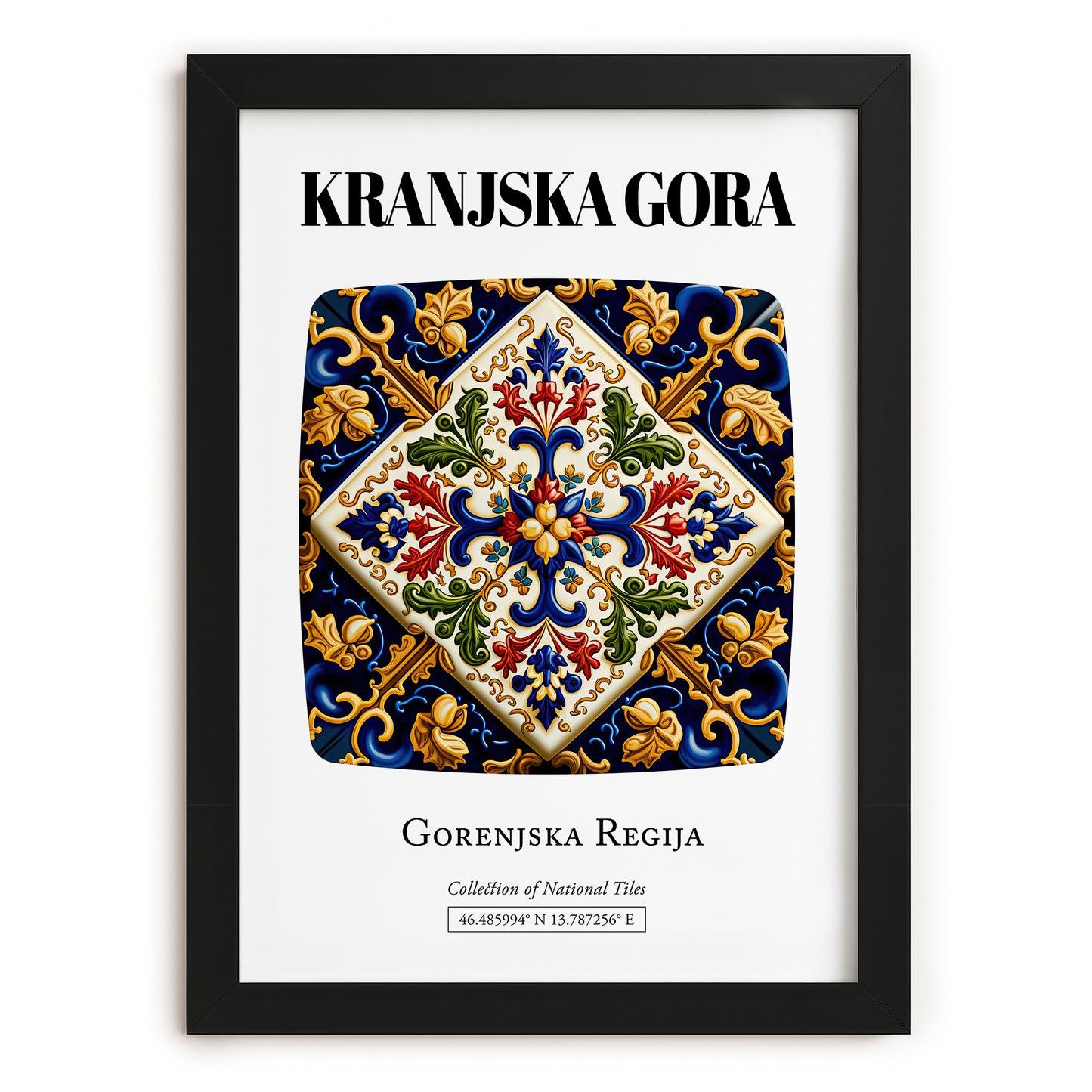 Kranjska Gora, Slovenia – Travel Print, in sleek black frame