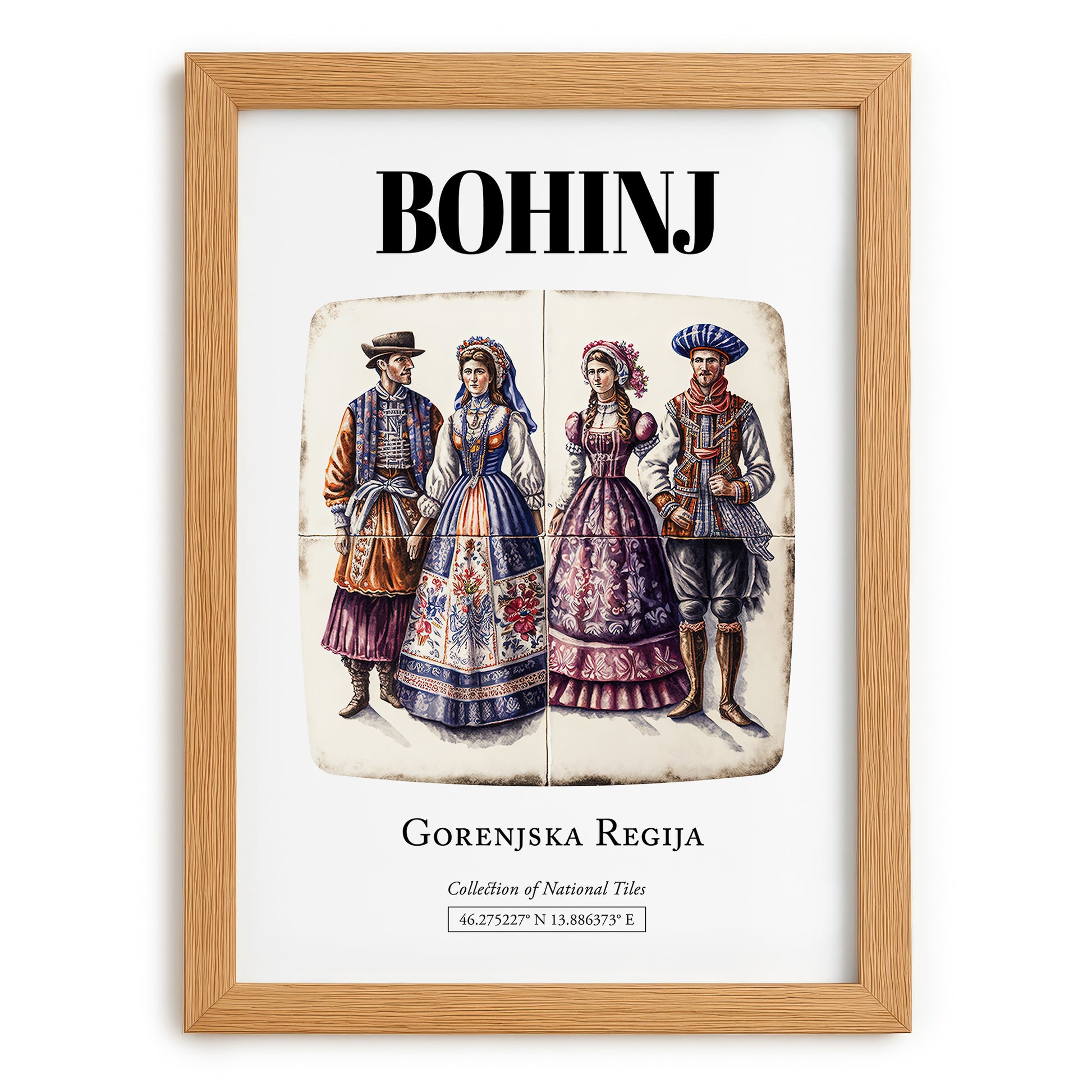 Bohinj, Slovenia – Travel Wall Art, set in oak frame