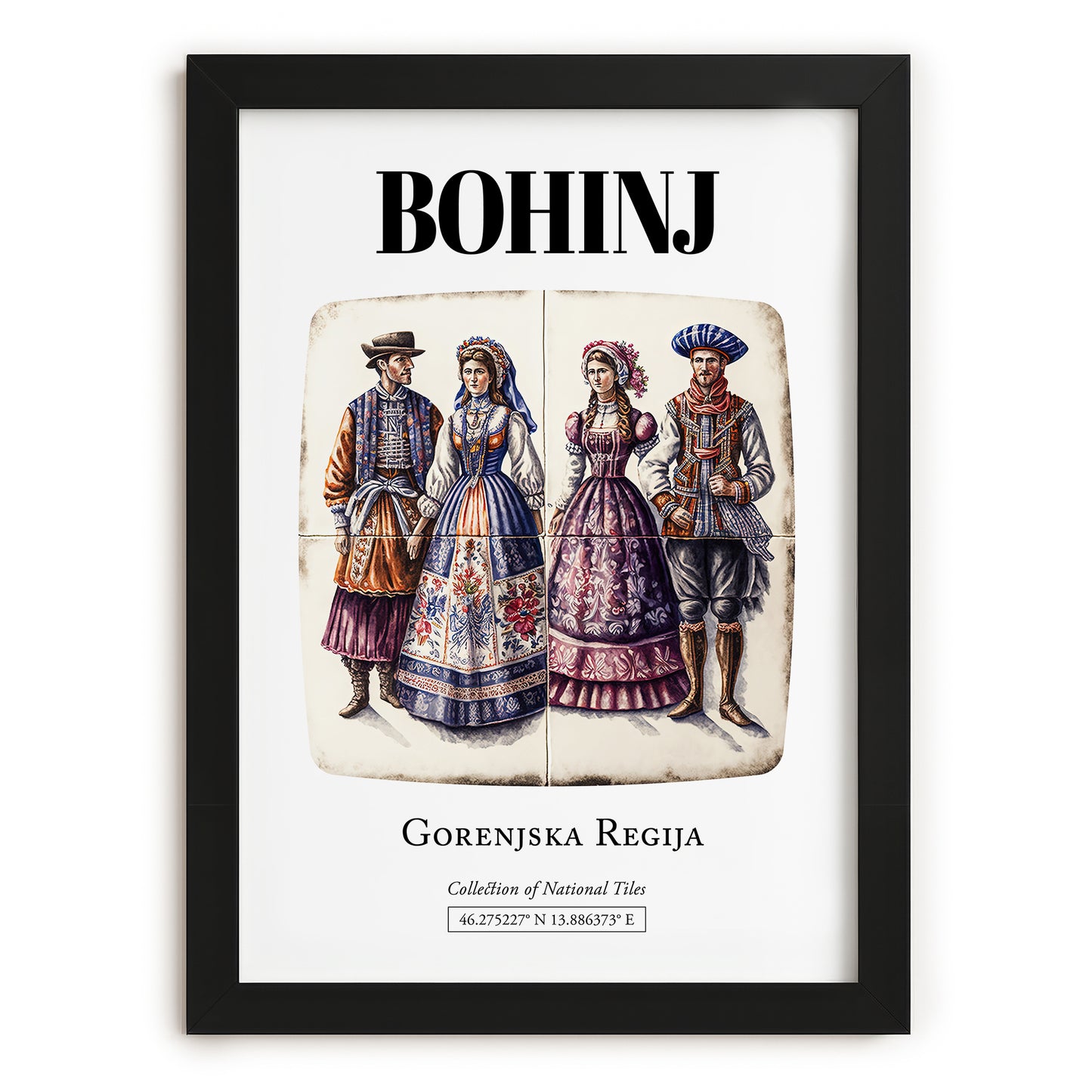 Bohinj, Slovenia – Travel Wall Art, in sleek black frame