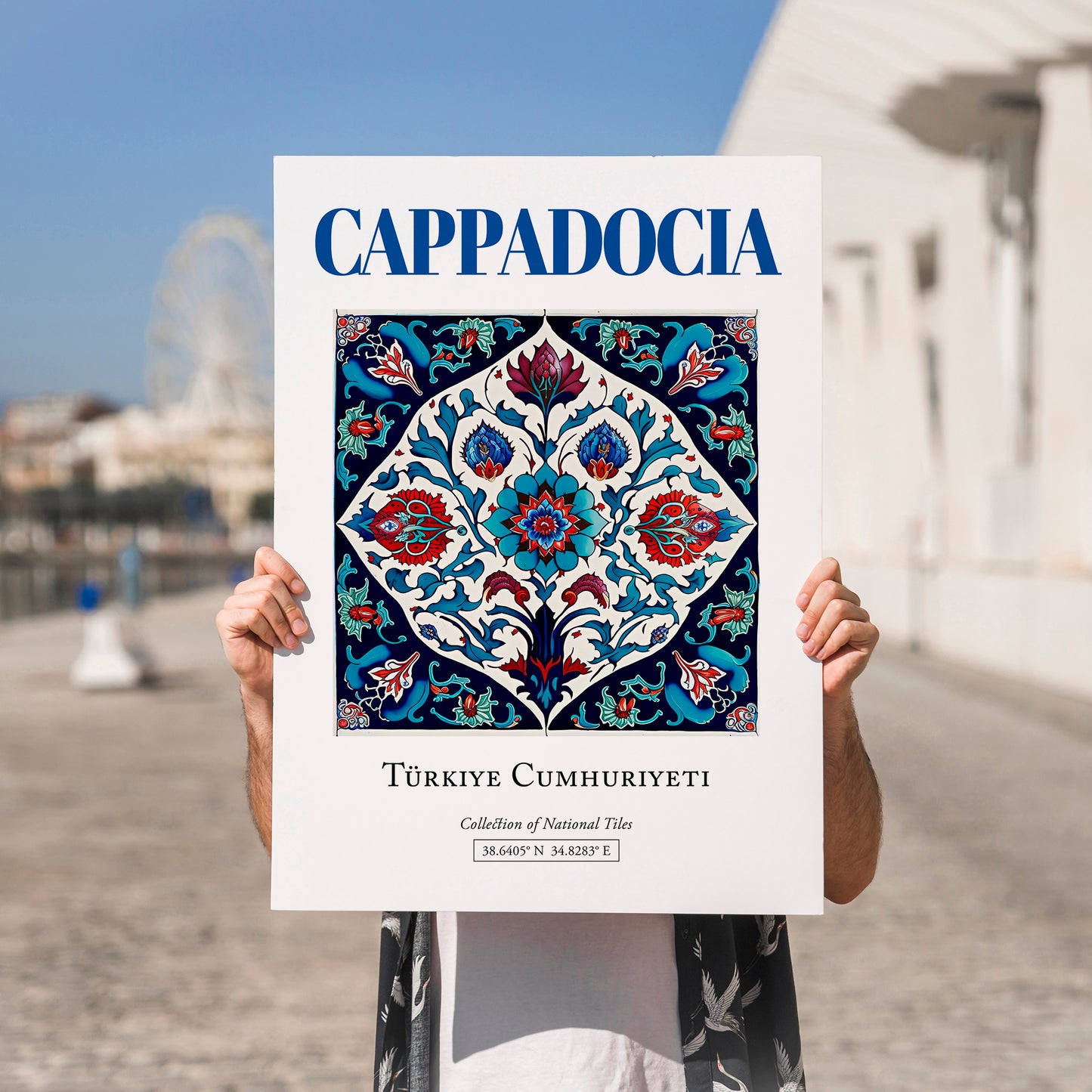 Cappadocia, Turkey – Vintage Travel Poster, no-text version framed in wood