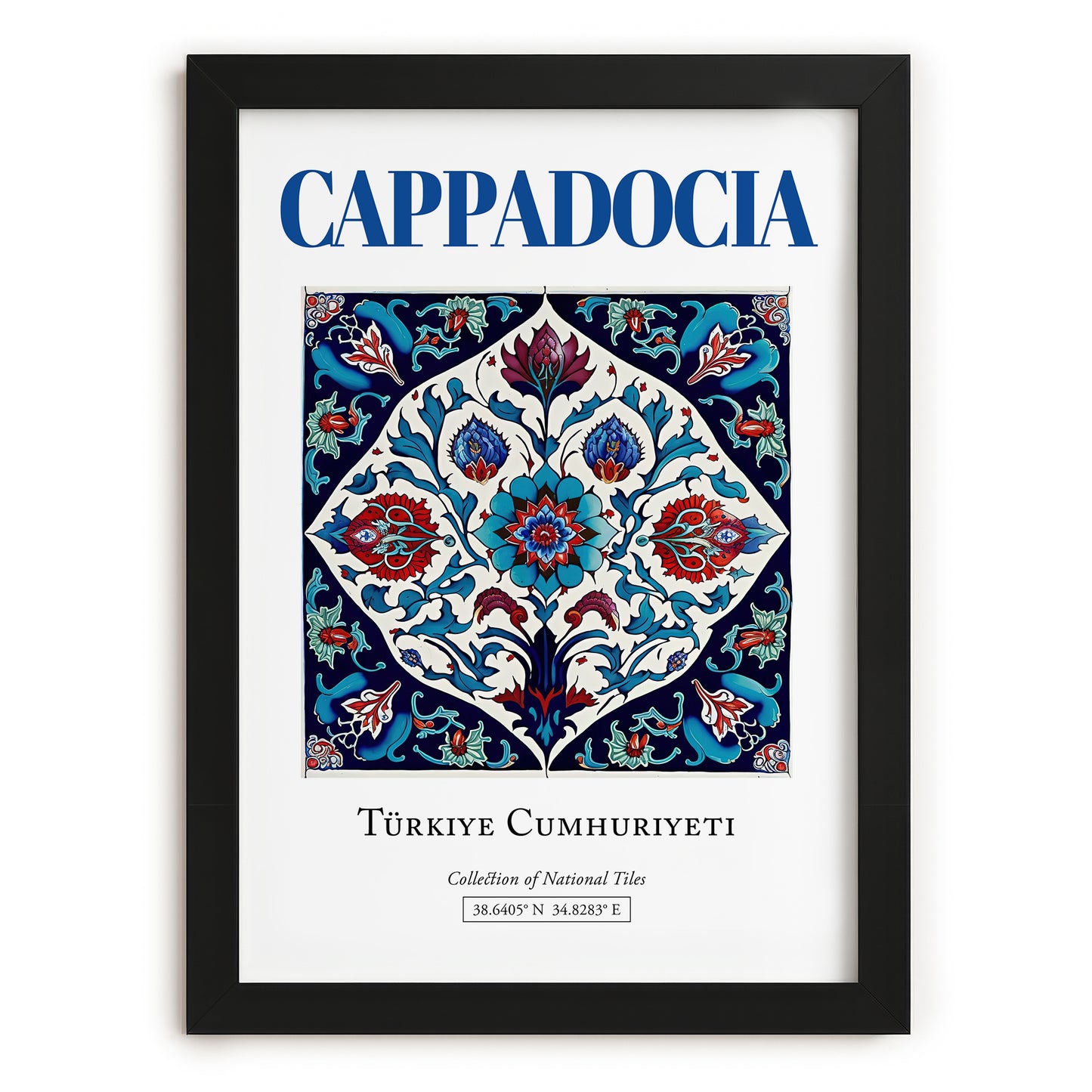 Cappadocia, Turkey – Vintage Travel Poster, in sleek black frame