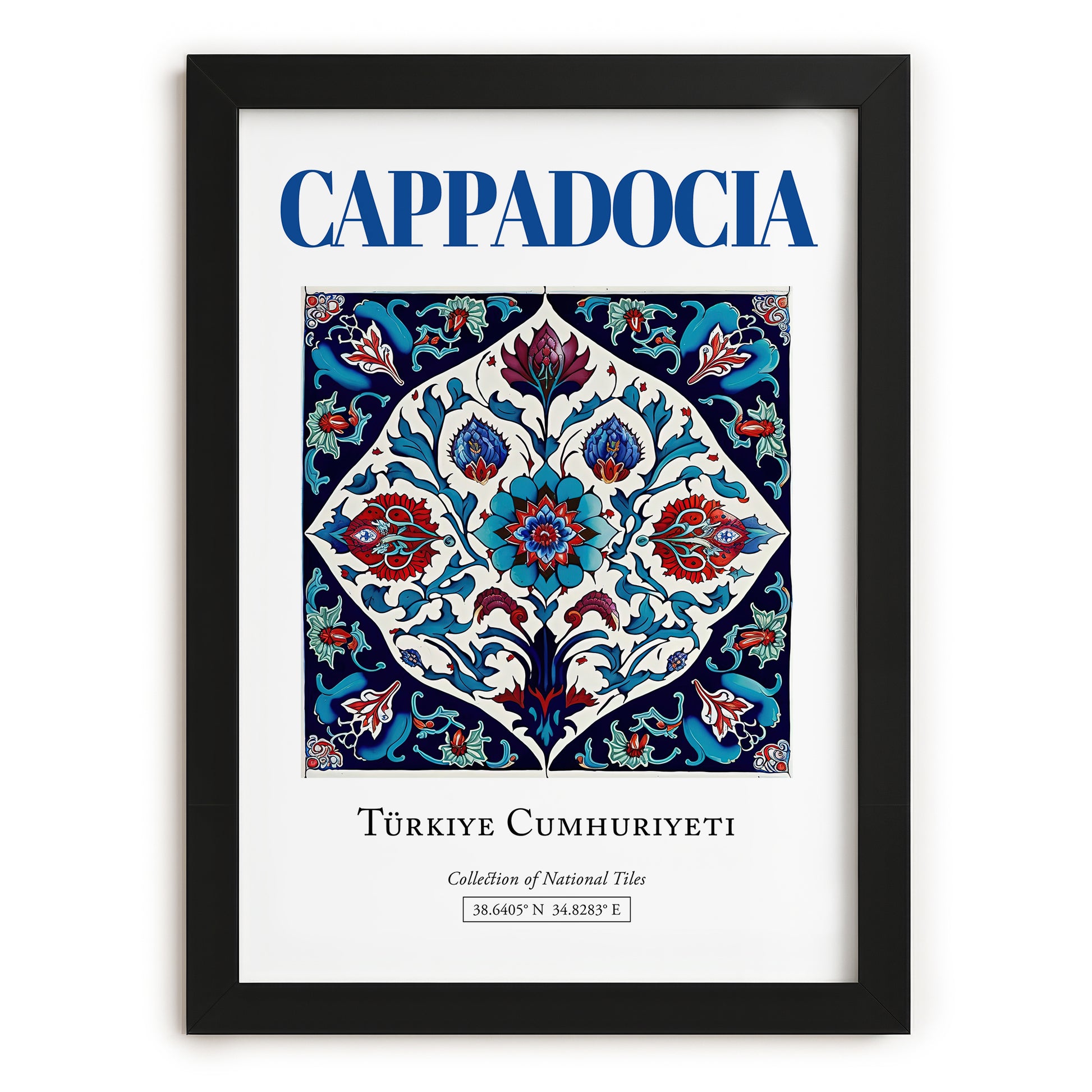 Cappadocia, Turkey – Vintage Travel Poster, in sleek black frame