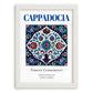 Cappadocia, Turkey – Vintage Travel Poster, placed in minimal white frame