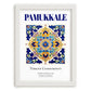 Pamukkale, Turkey – Illustrated Travel Poster, placed in minimal white frame