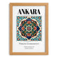 Ankara, Turkey – Travel Destination Art, set in oak frame