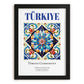 Türkiye, Turkey – Architectural Travel Art, in sleek black frame