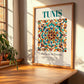 Tunis, Tunisia – Travel Print, clean layout with no caption