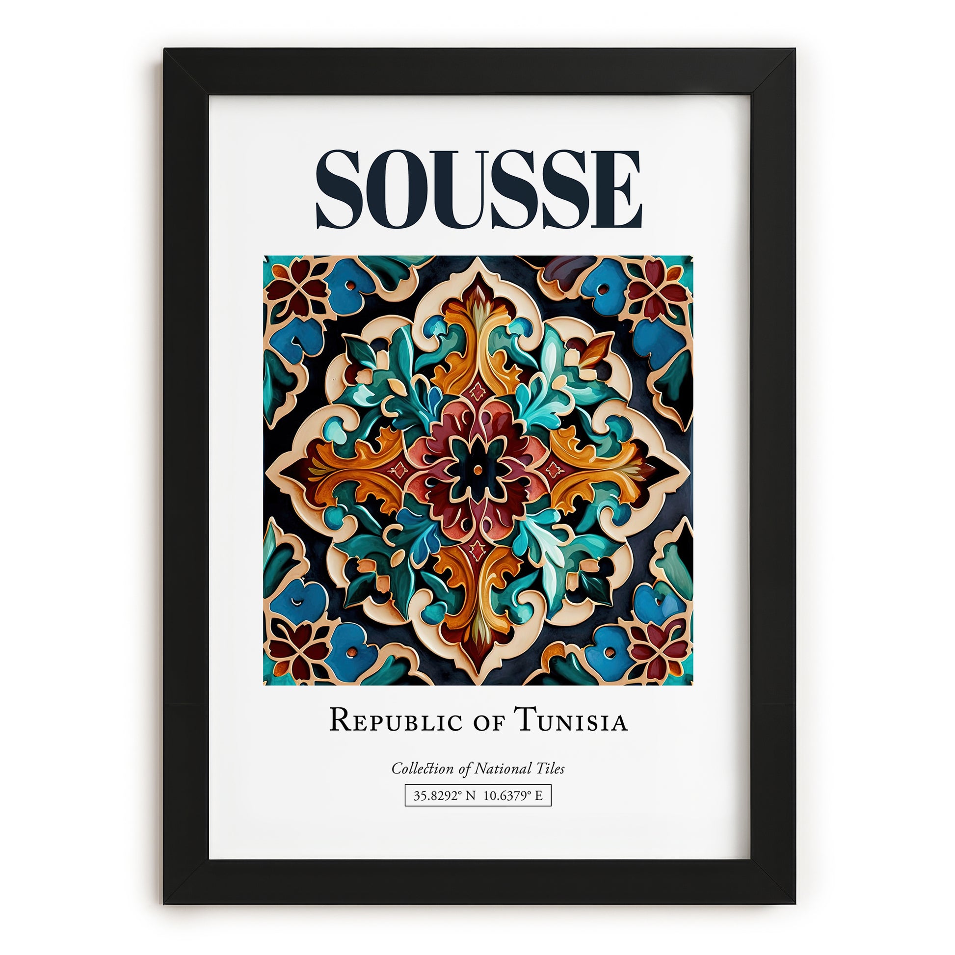 Sousse, Tunisia – Travel Wall Decor, in sleek black frame