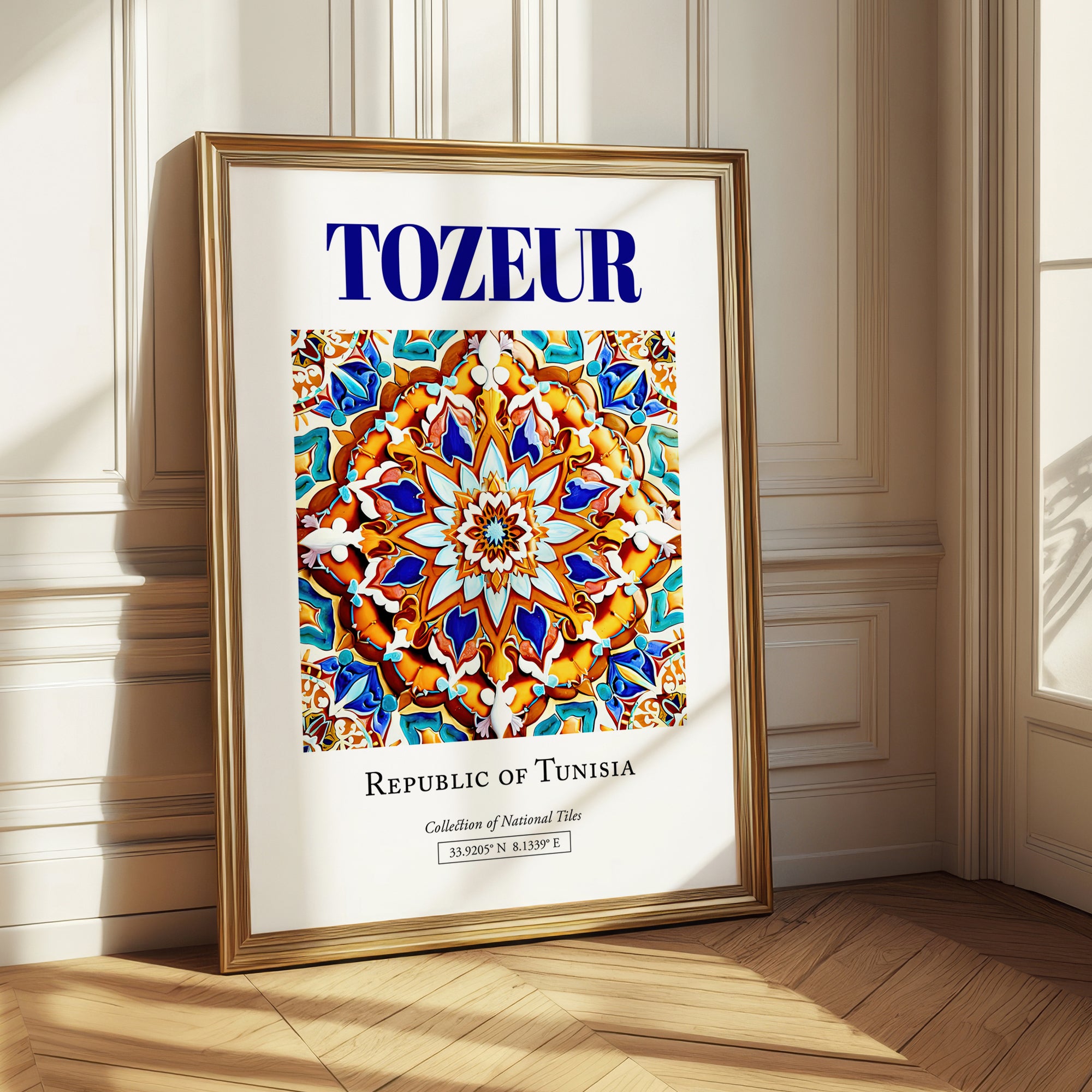 Tozeur, Tunisia – Tourist Destination Poster, styled in a charming Paris street view