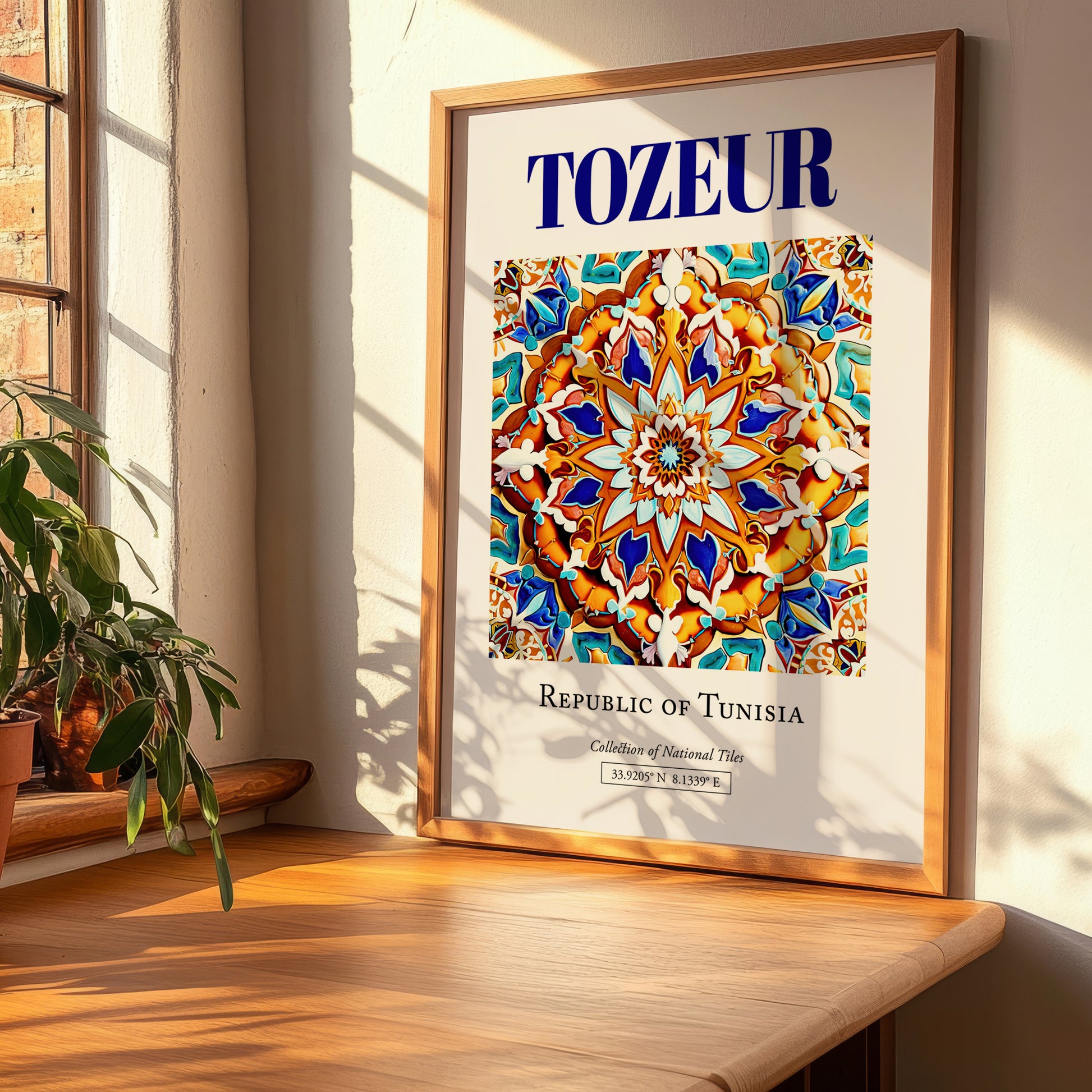 Tozeur, Tunisia – Tourist Destination Poster, clean layout with no caption
