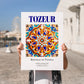 Tozeur, Tunisia – Tourist Destination Poster, no-text version framed in wood
