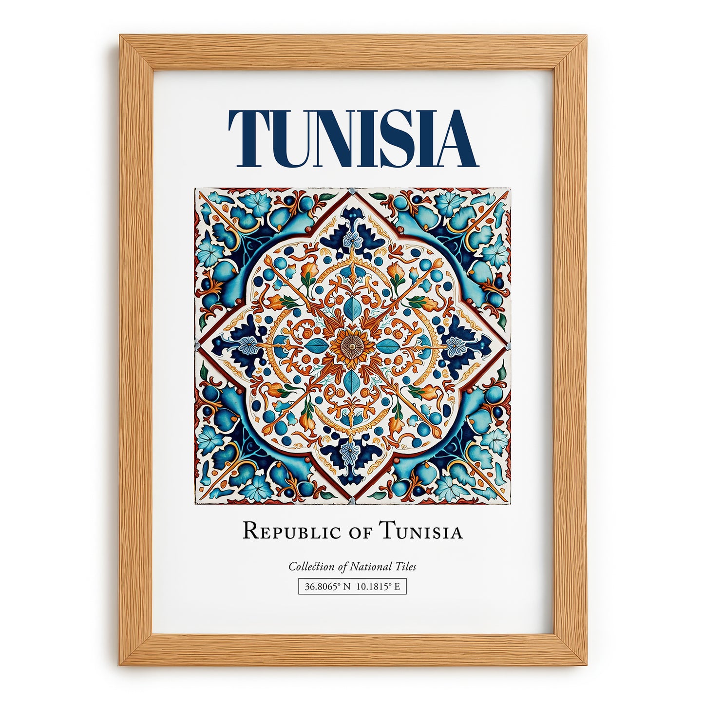 Tunisia, Tunisia – Historic Cities Art Print, set in oak frame