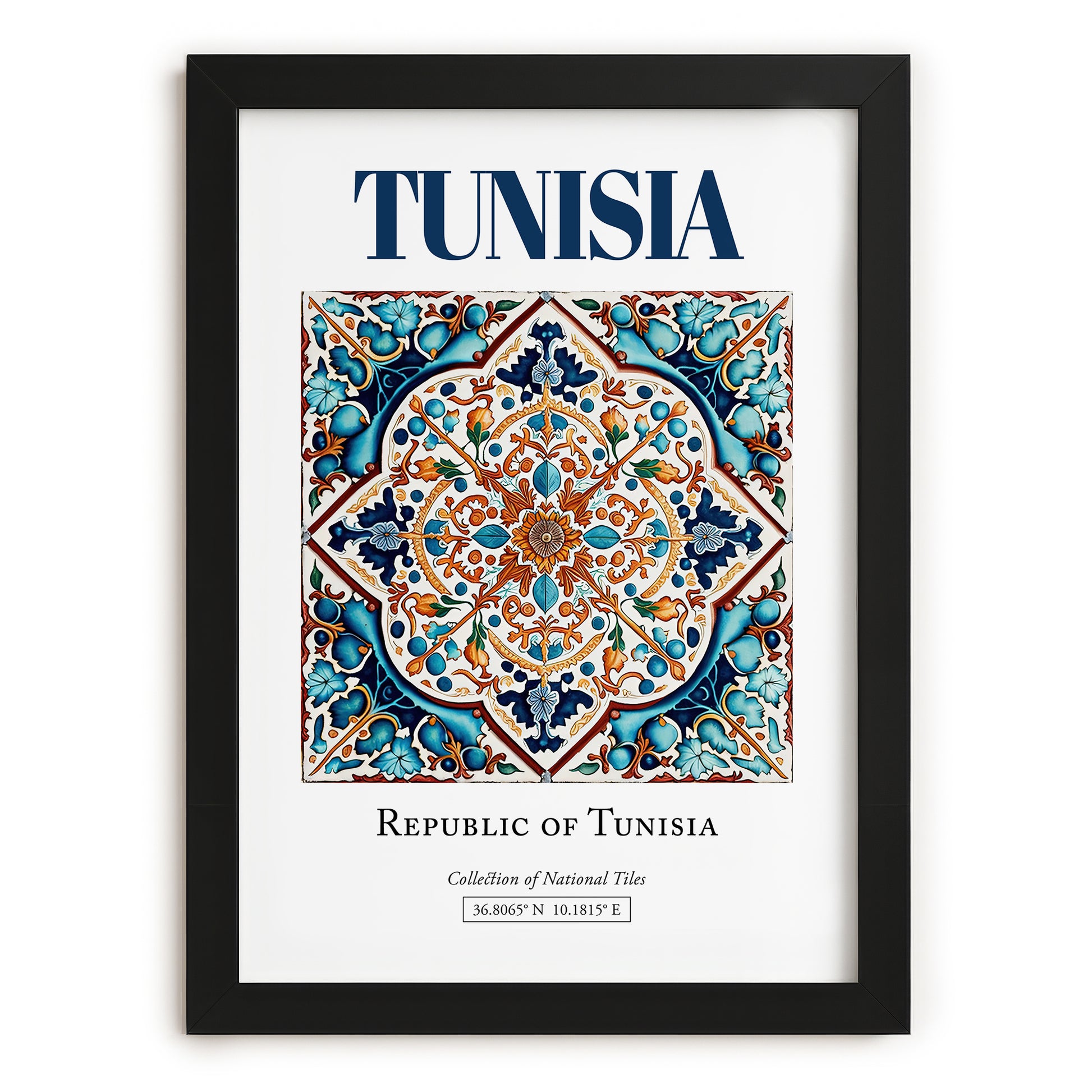 Tunisia, Tunisia – Historic Cities Art Print, in sleek black frame