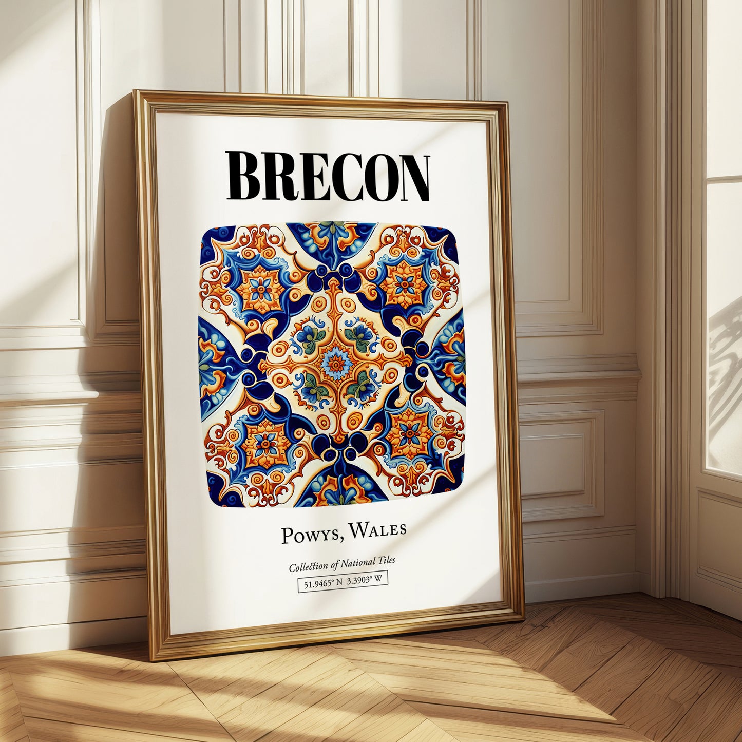 Brecon, Wales – Travel Print, styled in a charming Paris street view