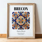 Brecon, Wales – Travel Print, in wooden frame leaning on the floor