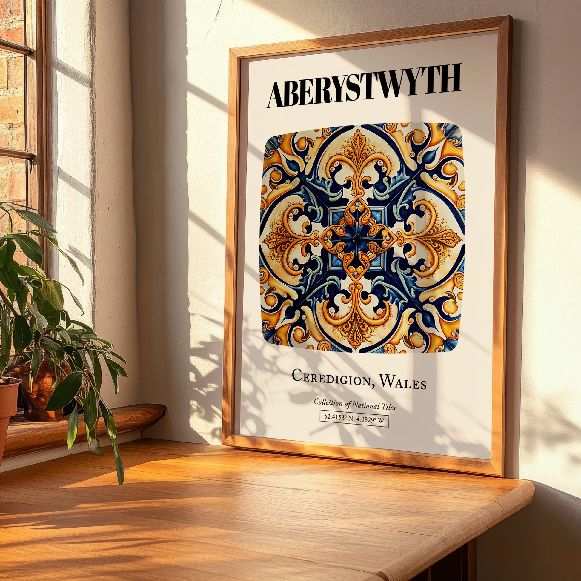 Aberystwyth, Wales – Travel Poster, clean layout with no caption