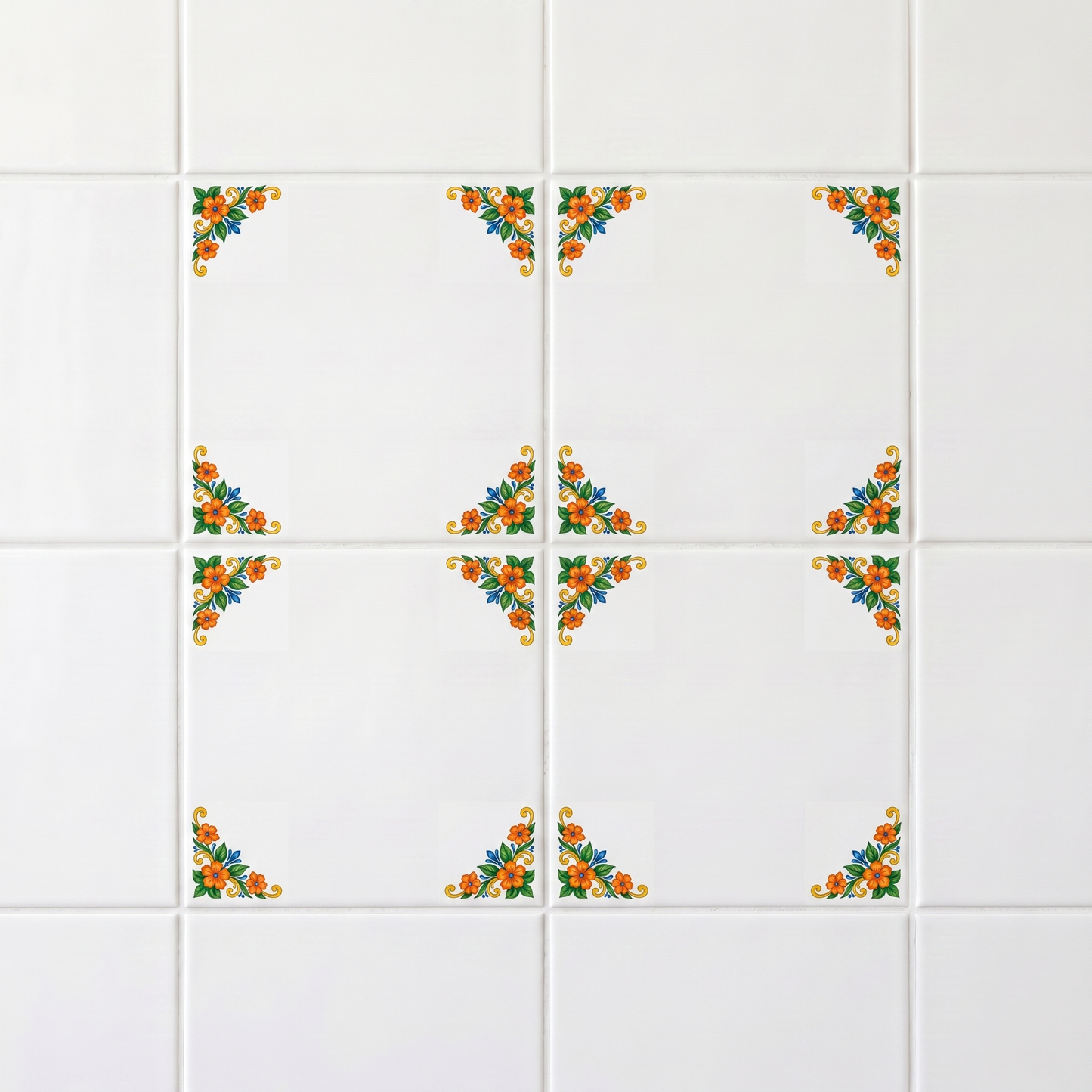 4er-Set Talavera-Motiv-Fliesen · 65% sparen