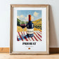 Priorat – Spanish Red Wine, Vinoteca Print, in wooden frame leaning on the floor