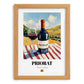 Priorat – Spanish Red Wine, Vinoteca Print, set in oak frame