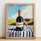 Monastrell – Spanish Red Wine, Vinoteca Painting, no-text version framed in wood