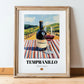 Tempranillo – Spanish Red Wine, Wine Bar Art, in wooden frame leaning on the floor