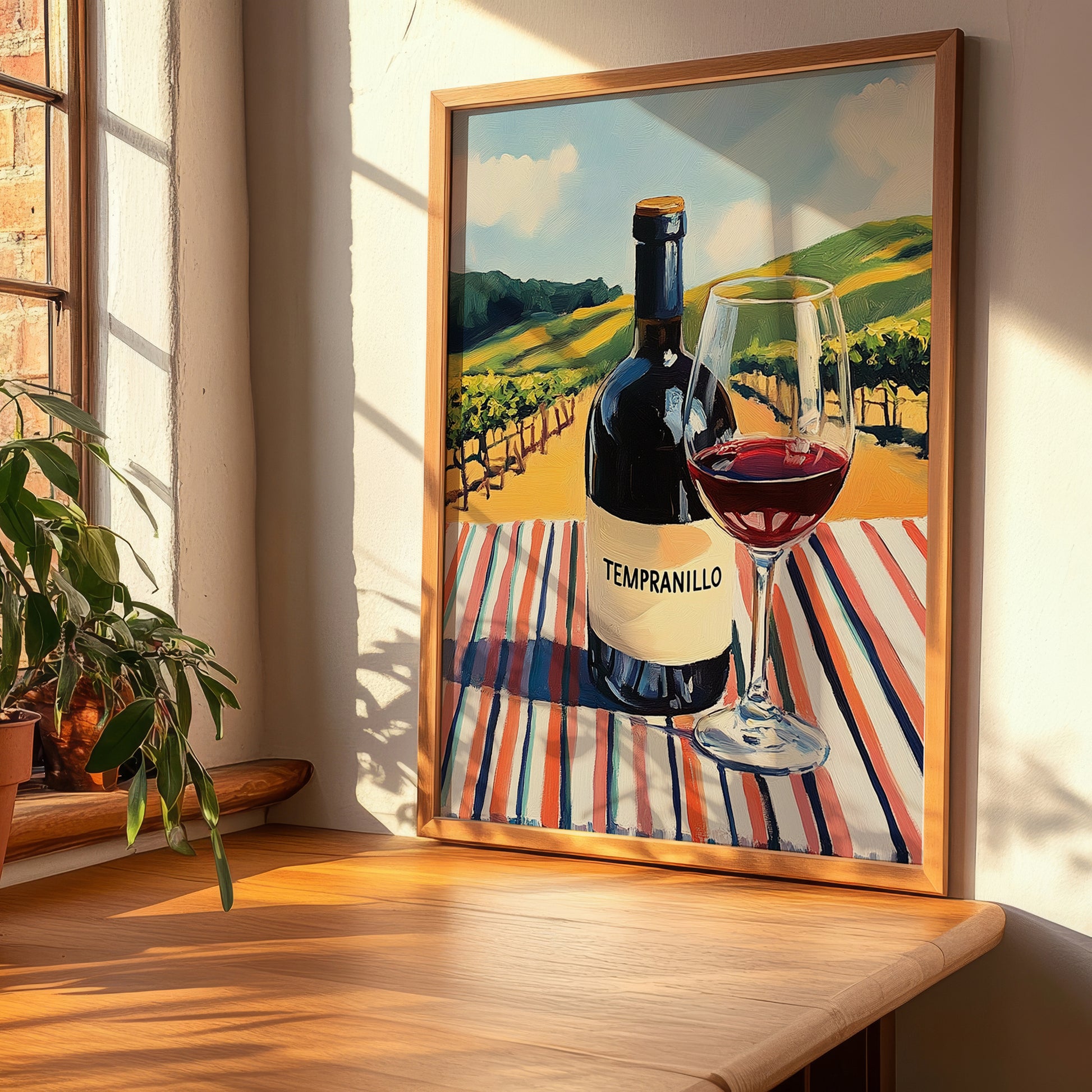 Tempranillo – Spanish Red Wine, Wine Bar Art, clean layout with no caption