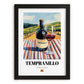 Tempranillo – Spanish Red Wine, Wine Bar Art, in sleek black frame