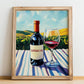 Garnacha – Spanish Red Wine, Bodega Wall Art, no-text version framed in wood