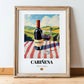 Cariñena – Spanish Red Wine, Vinoteca Poster, in wooden frame leaning on the floor
