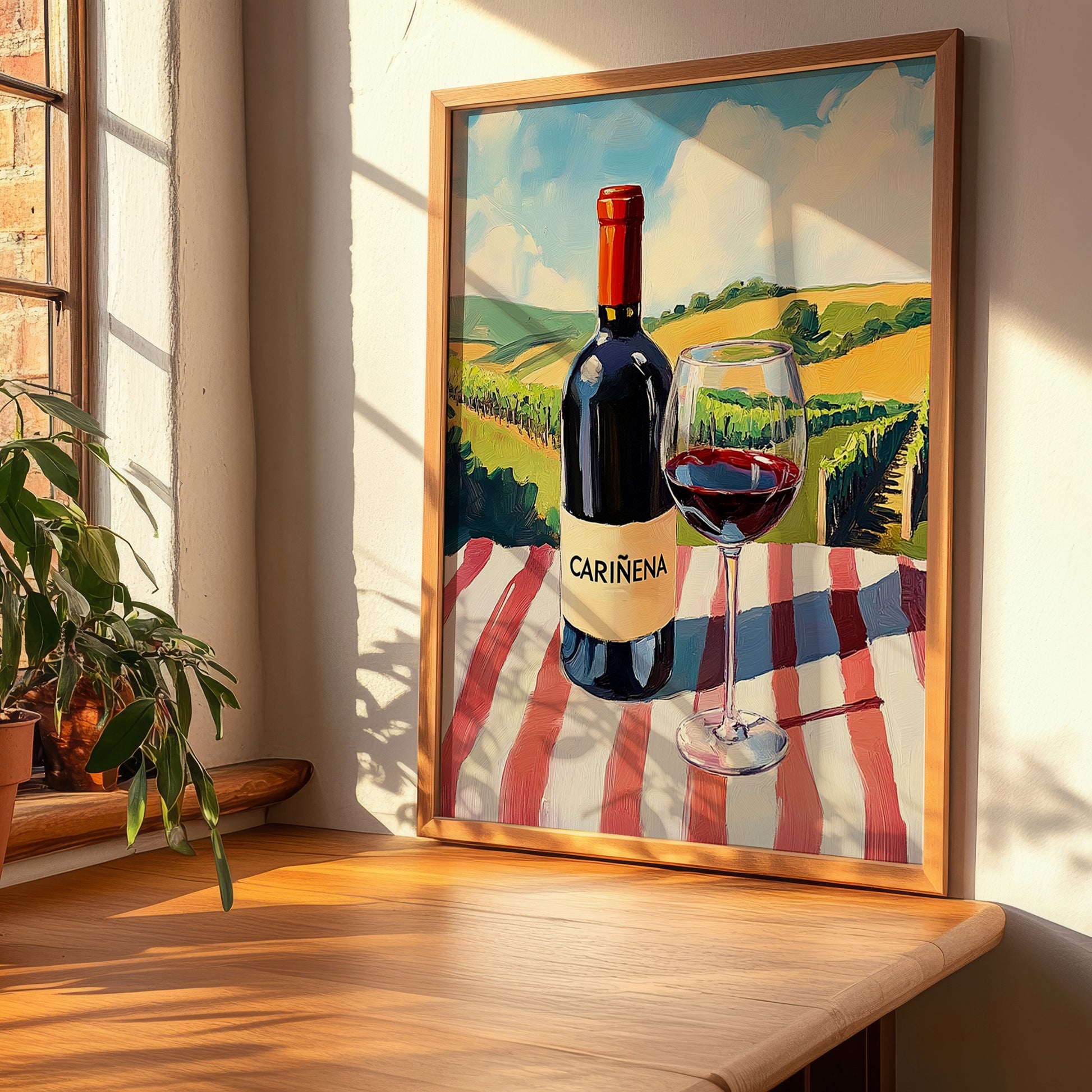 Cariñena – Spanish Red Wine, Vinoteca Poster, clean layout with no caption