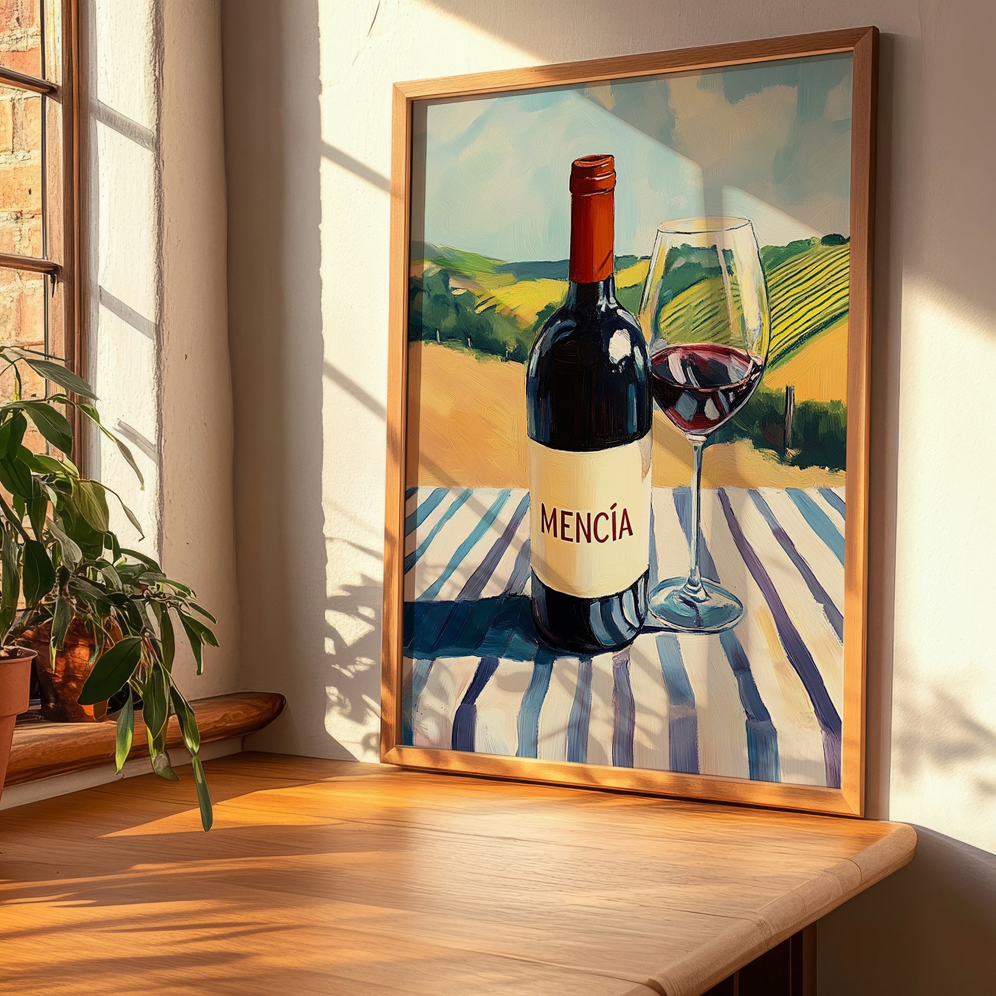 Mencí – Spanish Red Wine, Vinoteca Still Life, clean layout with no caption