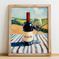 Mencí – Spanish Red Wine, Vinoteca Still Life, no-text version framed in wood