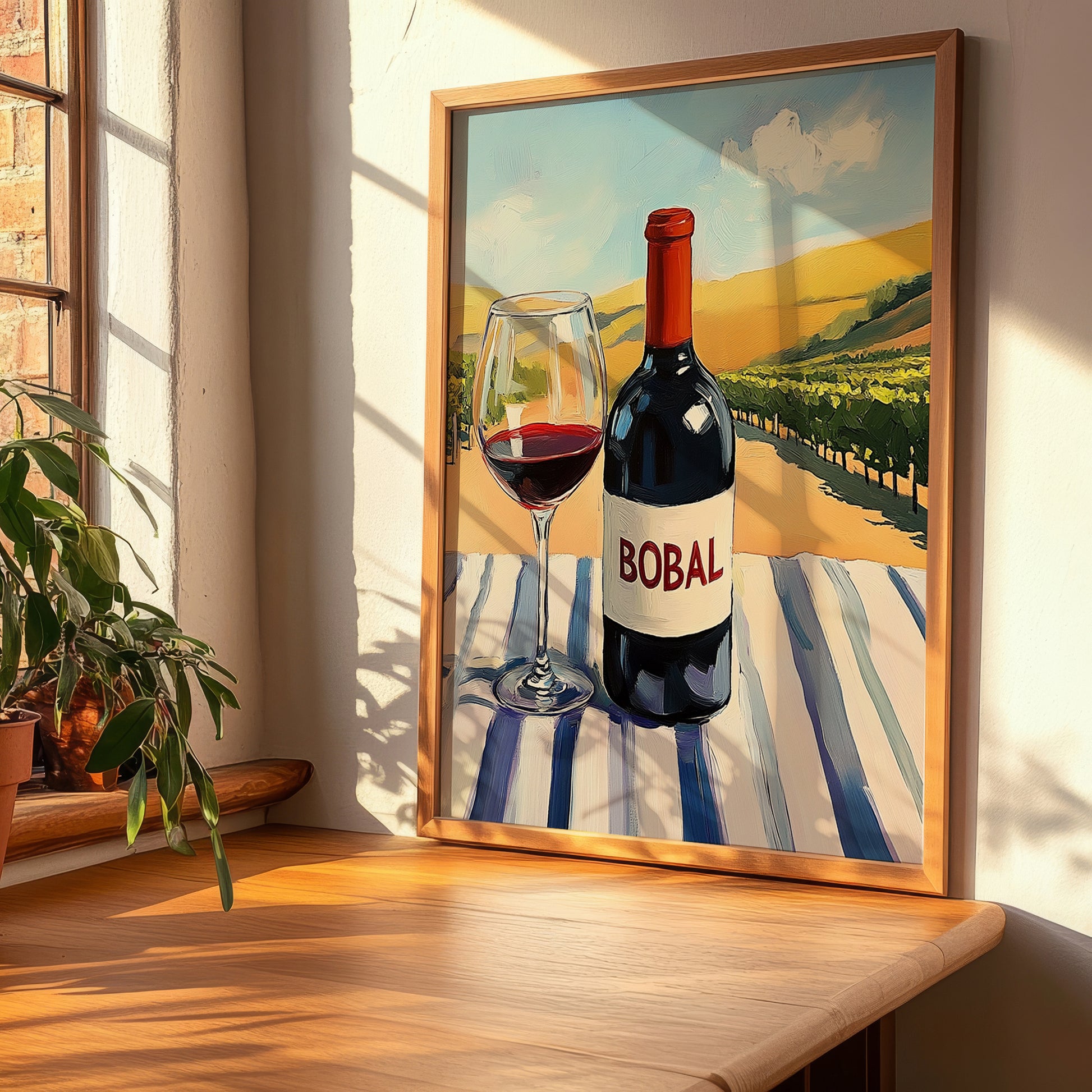 Bobal – Spanish Red Wine, Vinoteca Wall Art, clean layout with no caption