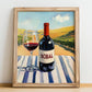Bobal – Spanish Red Wine, Vinoteca Wall Art, no-text version framed in wood