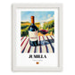 Jumilla – Spanish Red Wine, Wine Bar Poster, placed in minimal white frame