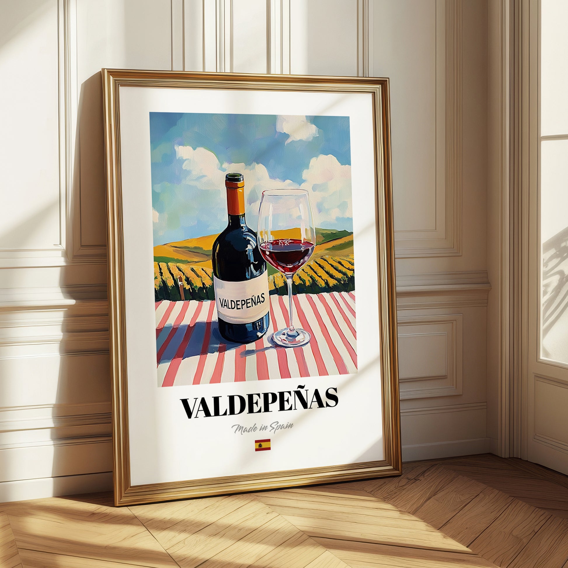 Valdepeñas – Spanish Red Wine, Wine Bar Print