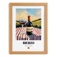 Bierzo – Spanish Red Wine, Vineyard Terrace Poster, set in oak frame