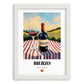 Bierzo – Spanish Red Wine, Vineyard Terrace Poster, placed in minimal white frame