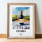 Navarra – Spanish Red Wine, Wine Bar Art, in wooden frame leaning on the floor