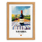 Navarra – Spanish Red Wine, Wine Bar Art, set in oak frame