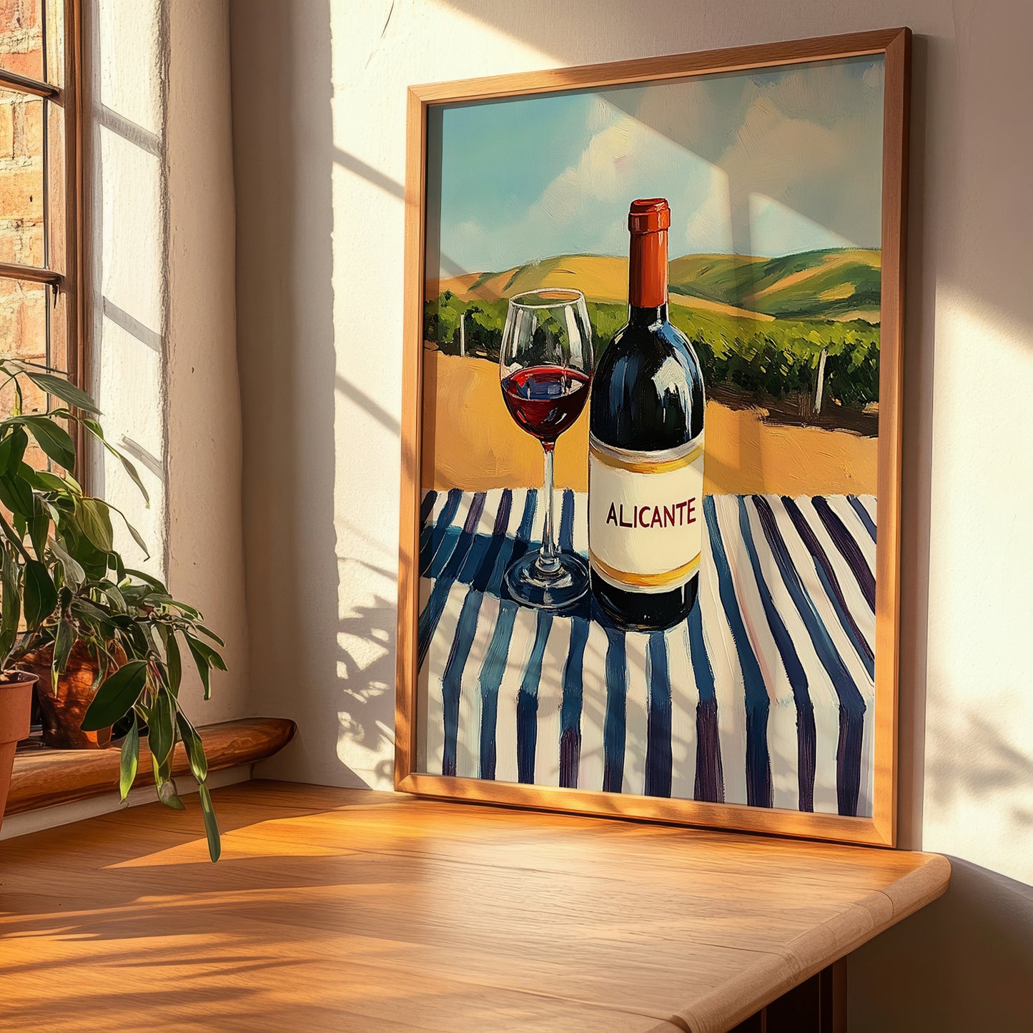 Alicante – Spanish Red Wine, Bodega Poster, clean layout with no caption