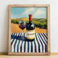 Alicante – Spanish Red Wine, Bodega Poster, no-text version framed in wood