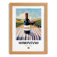 Somontano – Spanish Red Wine, Vineyard Terrace Poster, set in oak frame