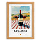 La Mancha – Spanish Red Wine, Wine Bar Poster, set in oak frame