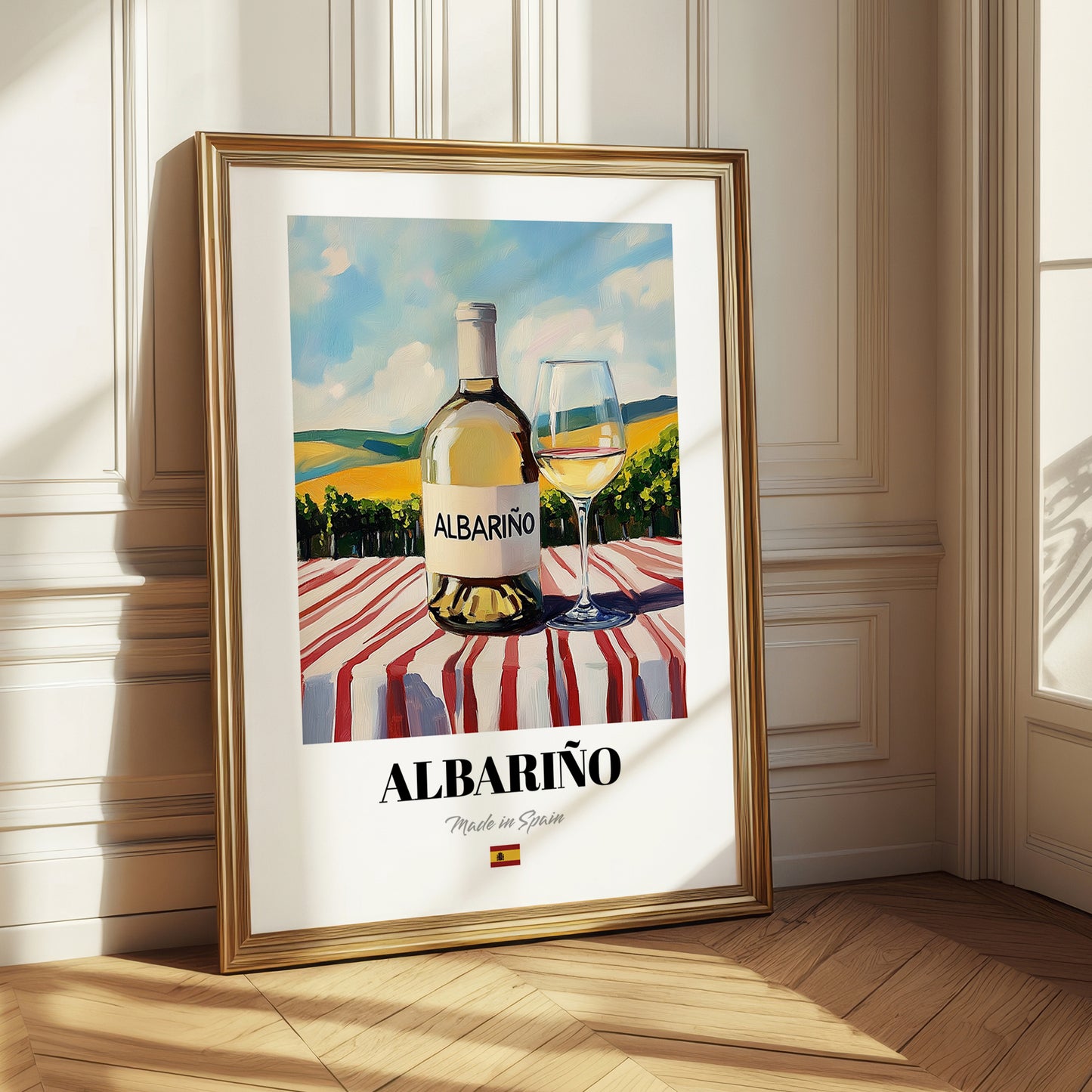 Albariño – Spanish White Wine, Vineyard Terrace Art