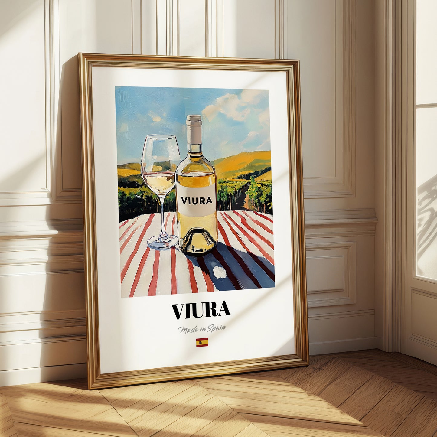 Viura – Spanish White Wine, Vinoteca Illustration