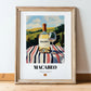 Macabeo – Spanish White Wine, Bodega Art, in wooden frame leaning on the floor