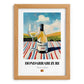 Hondarrabi Zuri – Spanish White Wine, Wine Bar Print, set in oak frame