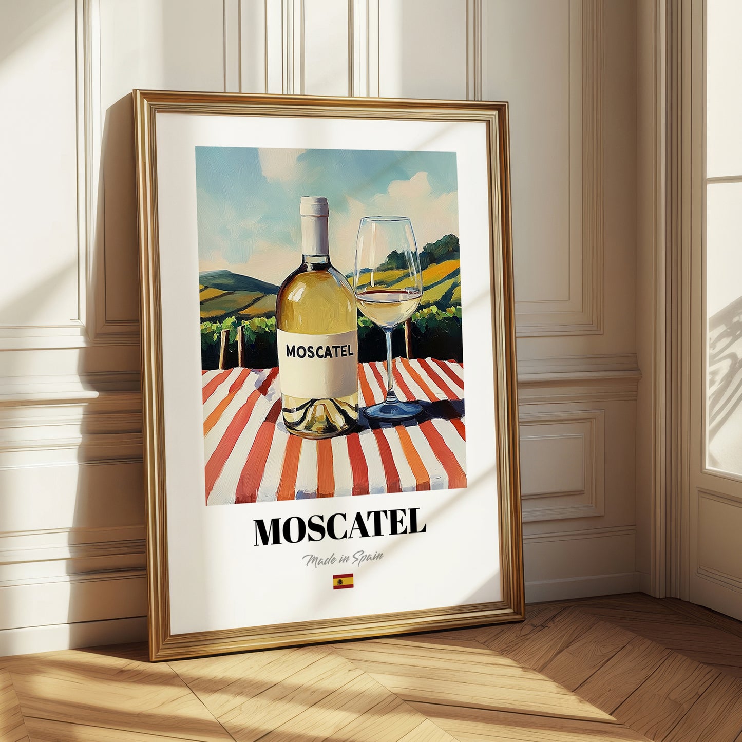 Moscatel – Spanish White Wine, Vineyard Terrace Poster